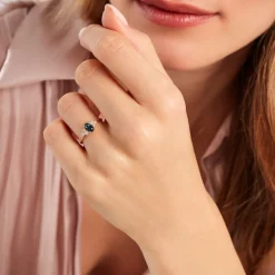 Bague Pansy Or Jaune Topaze Oxyde De Zirconium