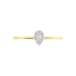 Bague Pear C Or Jaune Diamant