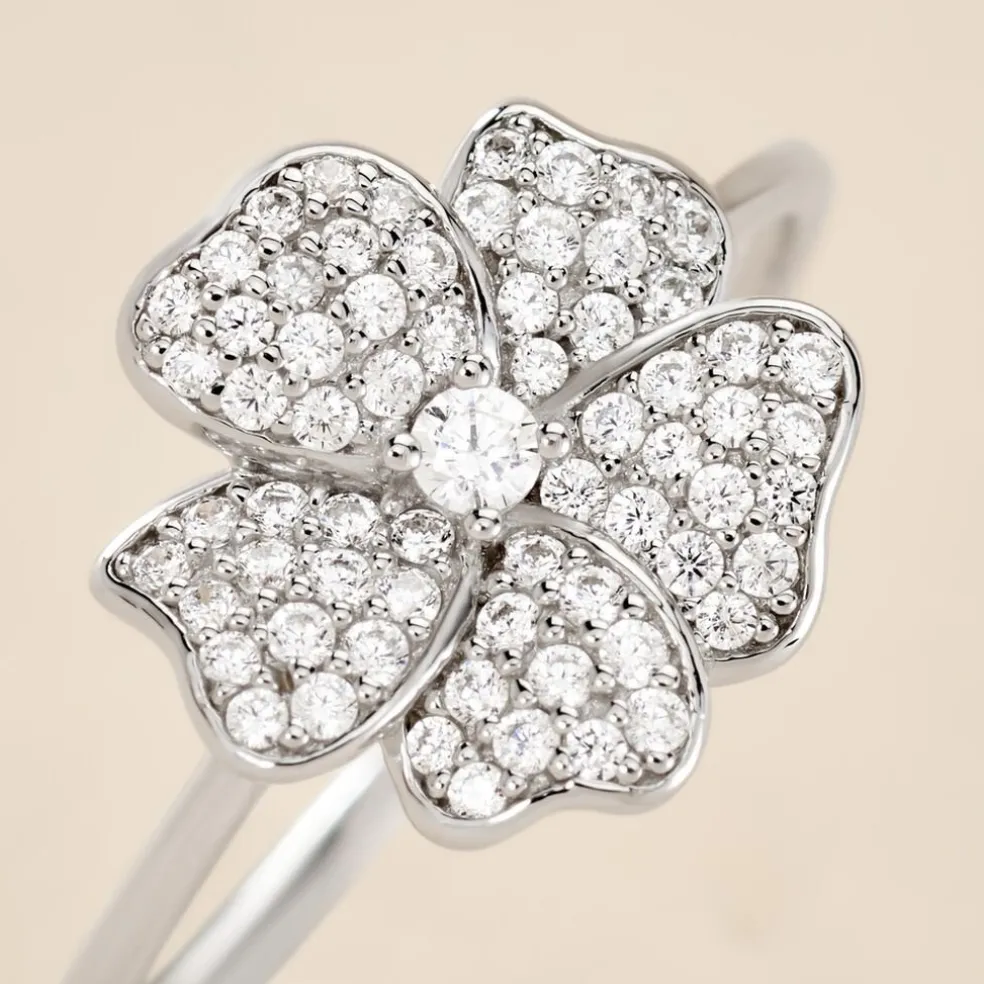 Bague Peppi Argent Blanc Oxyde De Zirconium