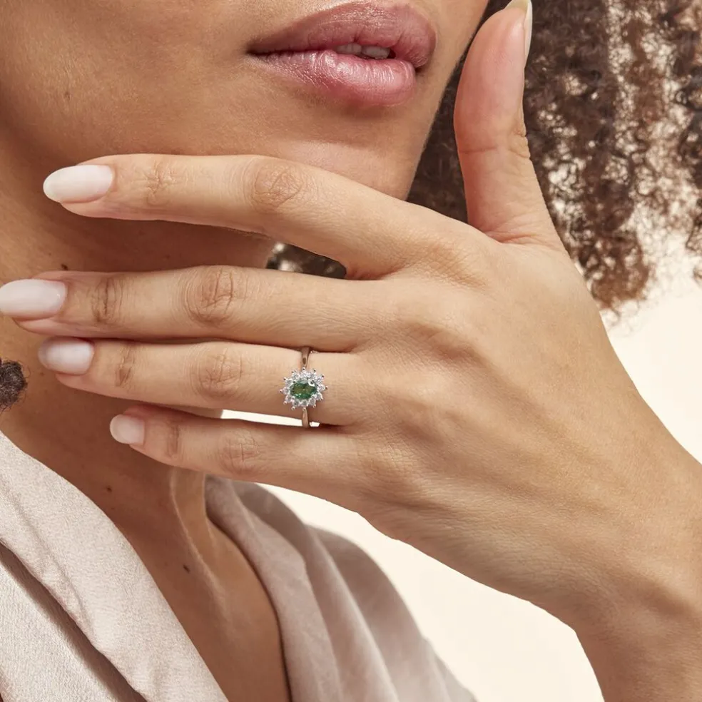 Bague Perez Argent Blanc Oxyde De Zirconium