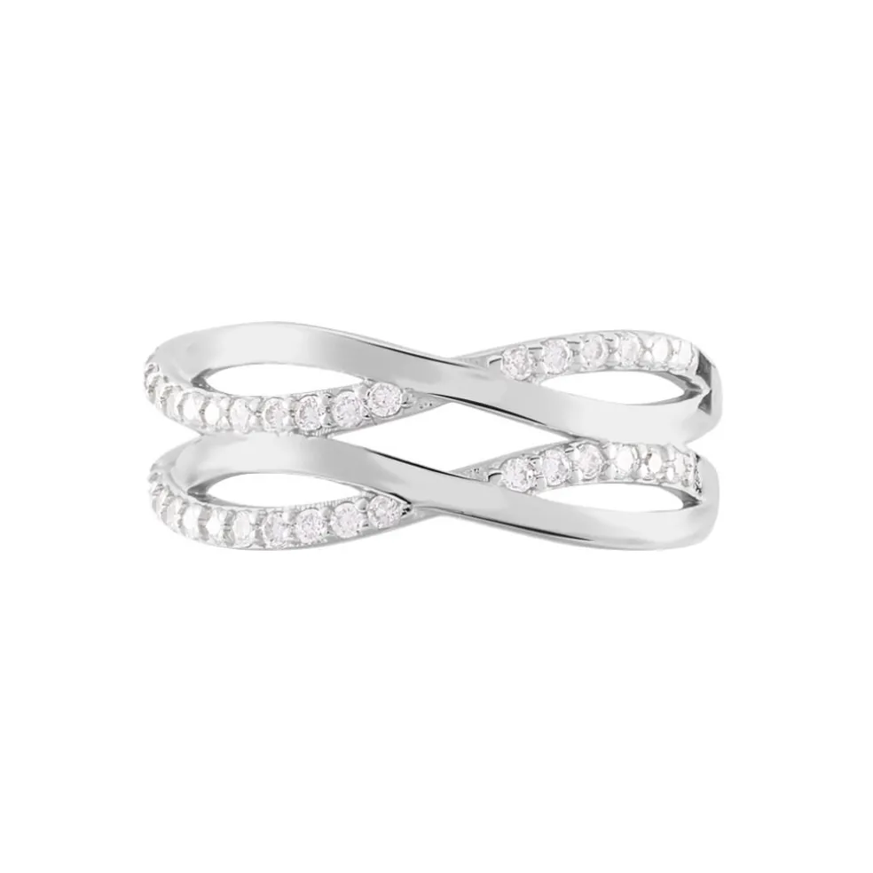 Bague Peronele Argent Blanc Oxyde De Zirconium