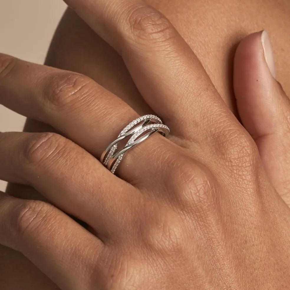 Bague Peronele Argent Blanc Oxyde De Zirconium