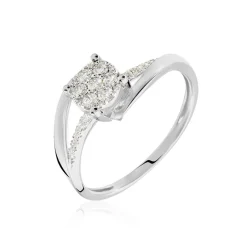 Bague Petunia Or Blanc Diamant