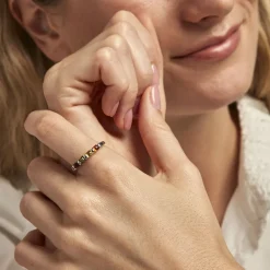 Bague Philo Argent Blanc Ambre