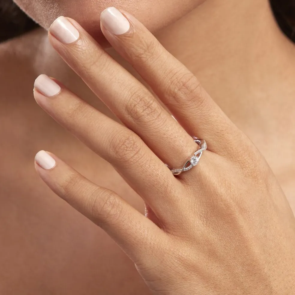 Bague Phoebus Argent Blanc Oxyde De Zirconium