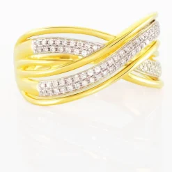 Bague Pivoine Or Jaune Diamant