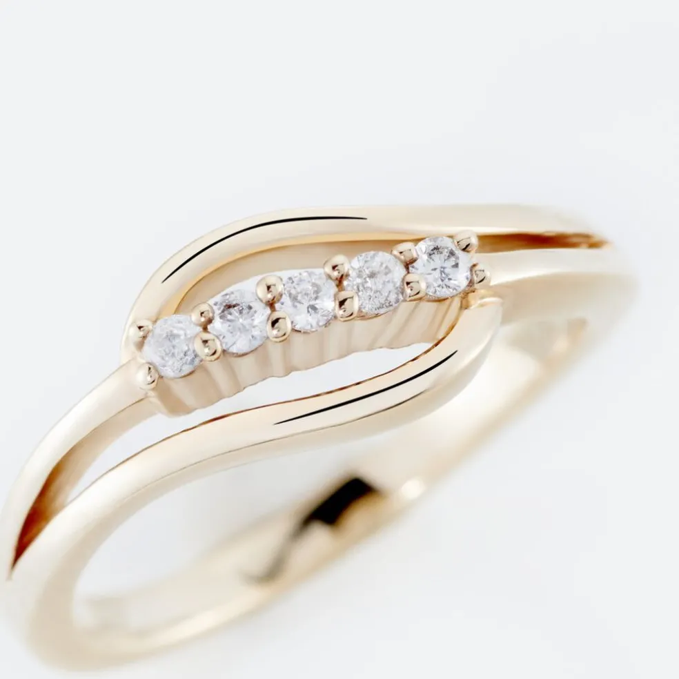 Bague Plaqué Or Jaune Ciera Oxydes De Zirconium