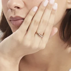 Bague Plaqué Or Jaune Ciera Oxydes De Zirconium