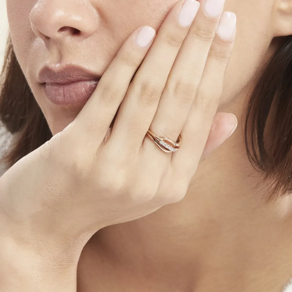 Bague Plaqué Or Jaune Ciera Oxydes De Zirconium