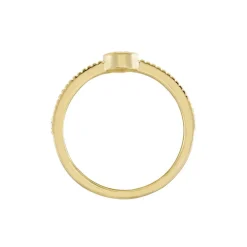 Bague Plaqué Or Lame Oxyde De Zirconium