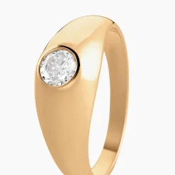 Bague Posie Plaqué Or Jaune Oxyde De Zirconium