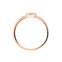 Bague Princesse Or Rose Diamant