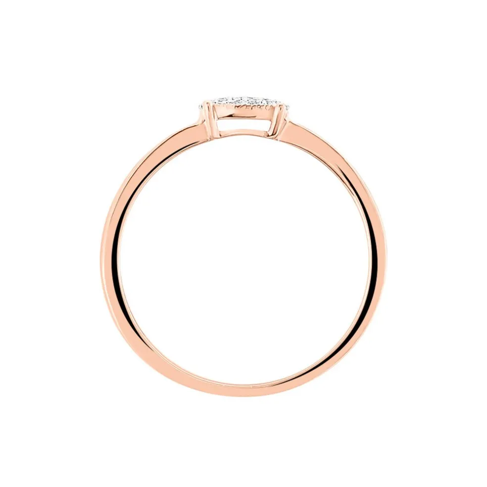 Bague Princesse Or Rose Diamant