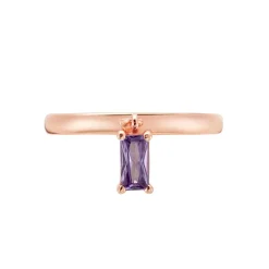 Bague Purple Mood Argent Rose Oxyde De Zirconium