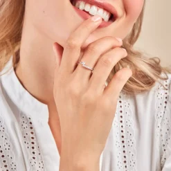 Bague Racheal Or Blanc Diamant Synthétique