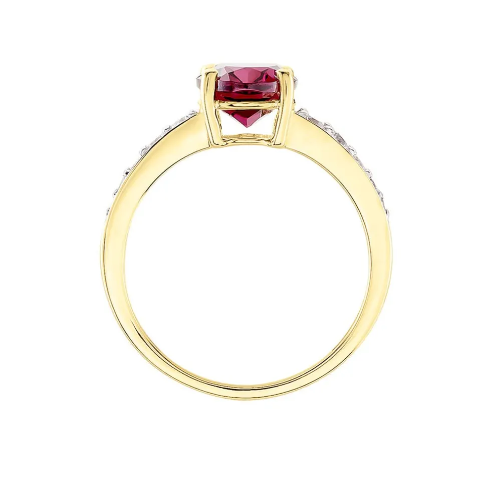 Bague Rhodolite Fever Or Jaune Rhodolite Oxyde De Zirconium