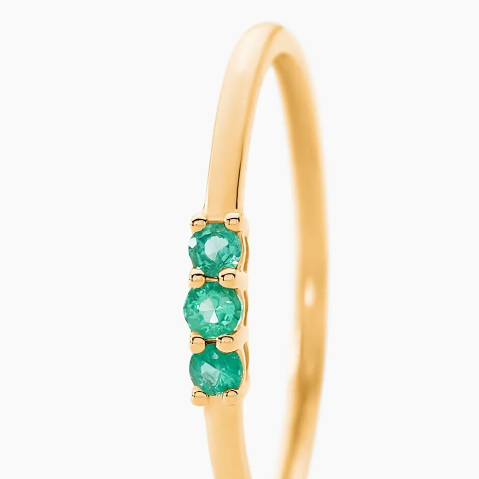 Bague Richie Or Jaune Emaraude