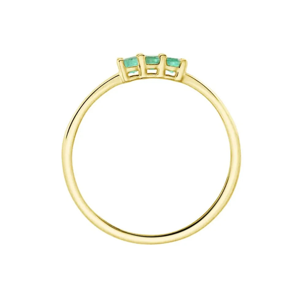 Bague Richie Or Jaune Emaraude
