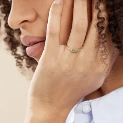 Bague Richie Or Jaune Emaraude