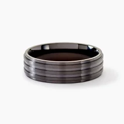 Bague Rico Acier Noir