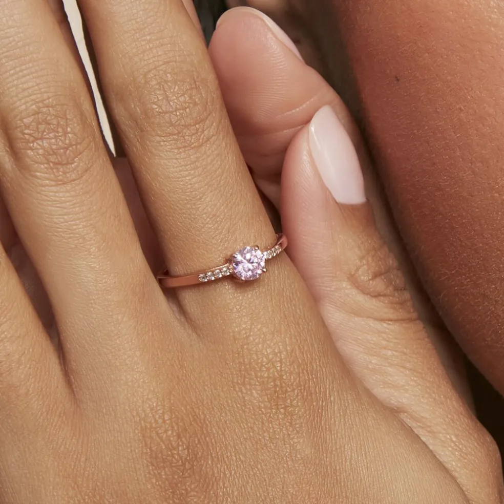 Bague Rio Argent Rose Oxyde De Zirconium