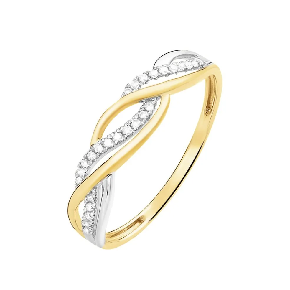 Bague Romane Or Jaune Diamant