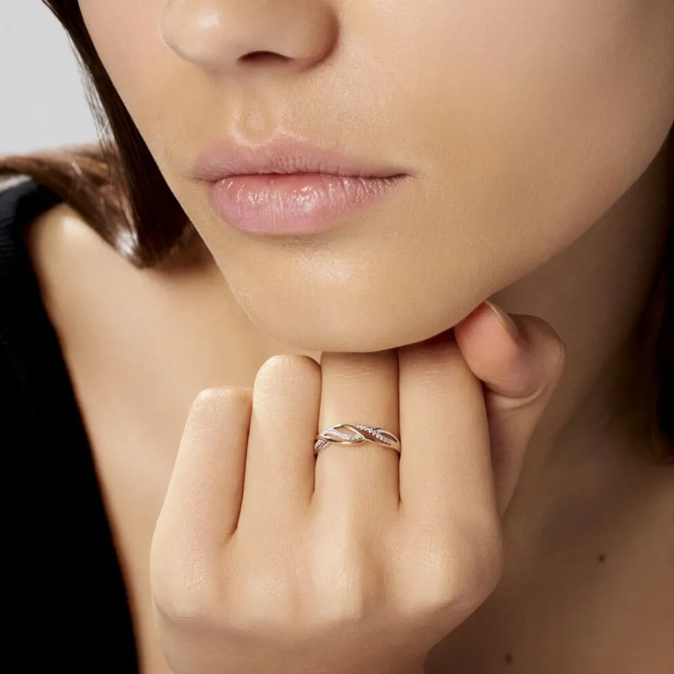 Bague Romane Or Jaune Diamant