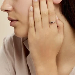 Bague Rosalyne Or Blanc Saphir Et Diamant