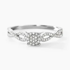 Bague Roseline Or Blanc Diamant