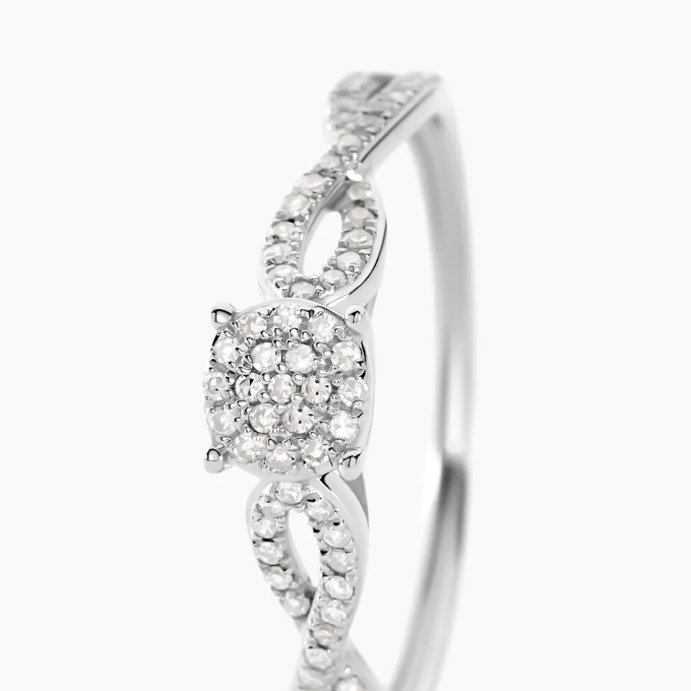 Bague Roseline Or Blanc Diamant