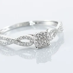 Bague Roseline Or Blanc Diamant
