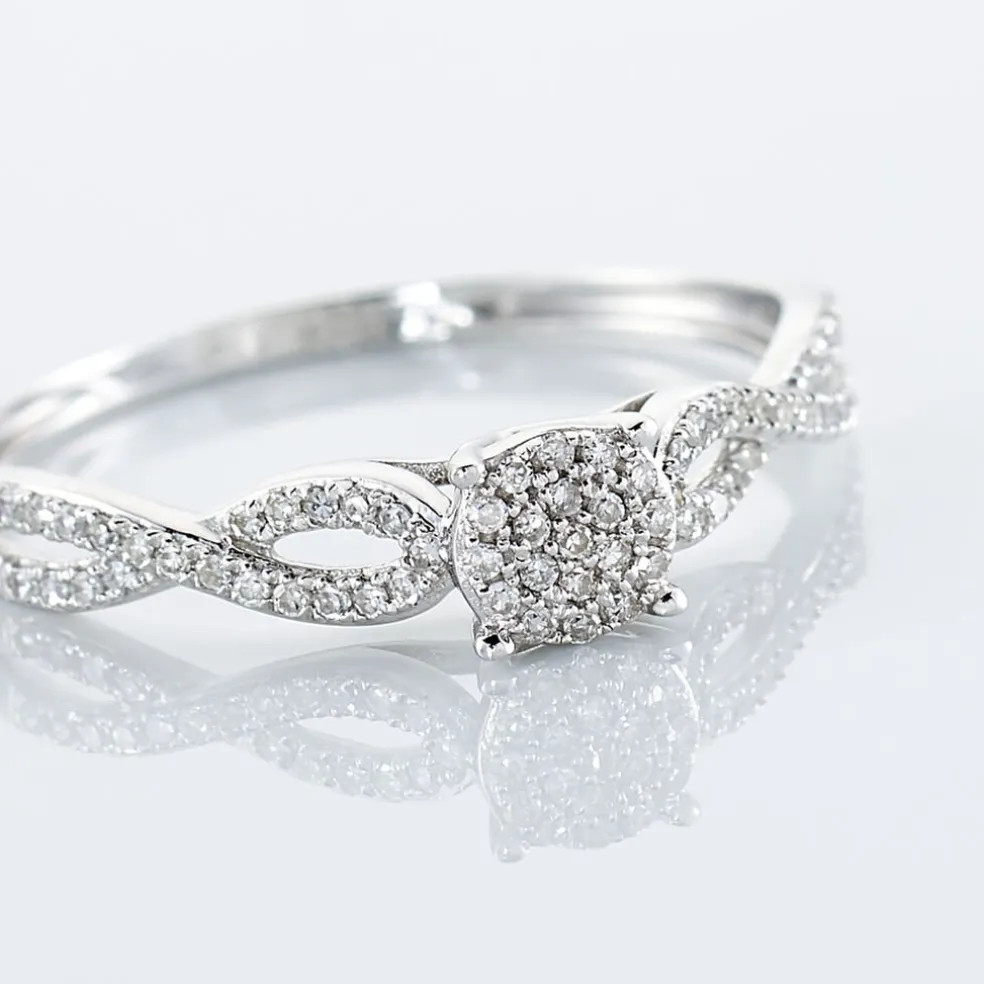 Bague Roseline Or Blanc Diamant