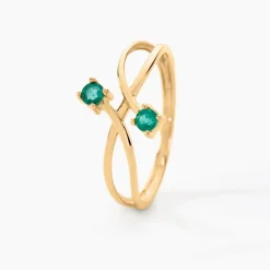Bague Ruqaya Or Jaune Emeraude