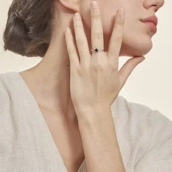 Bague Sagesse Or Jaune Saphir Et Diamant