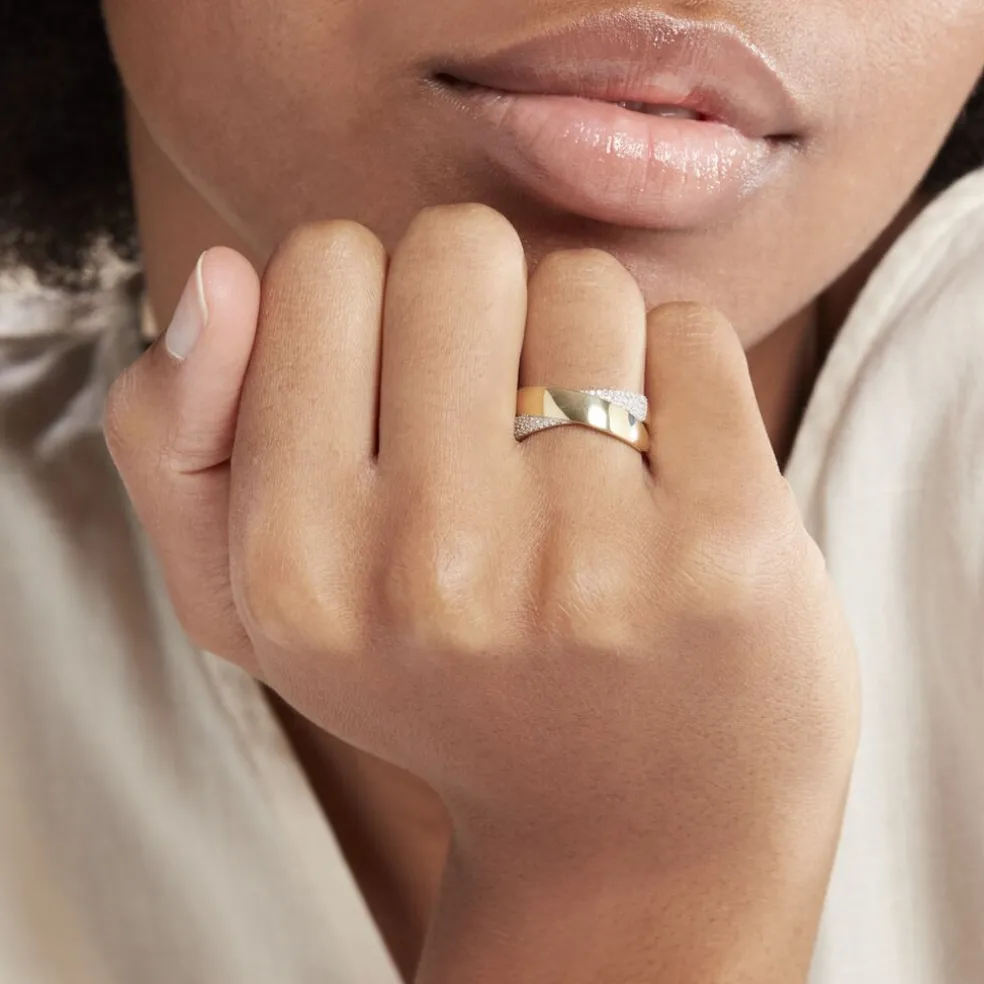 Bague Sakura Or Bicolore Diamant