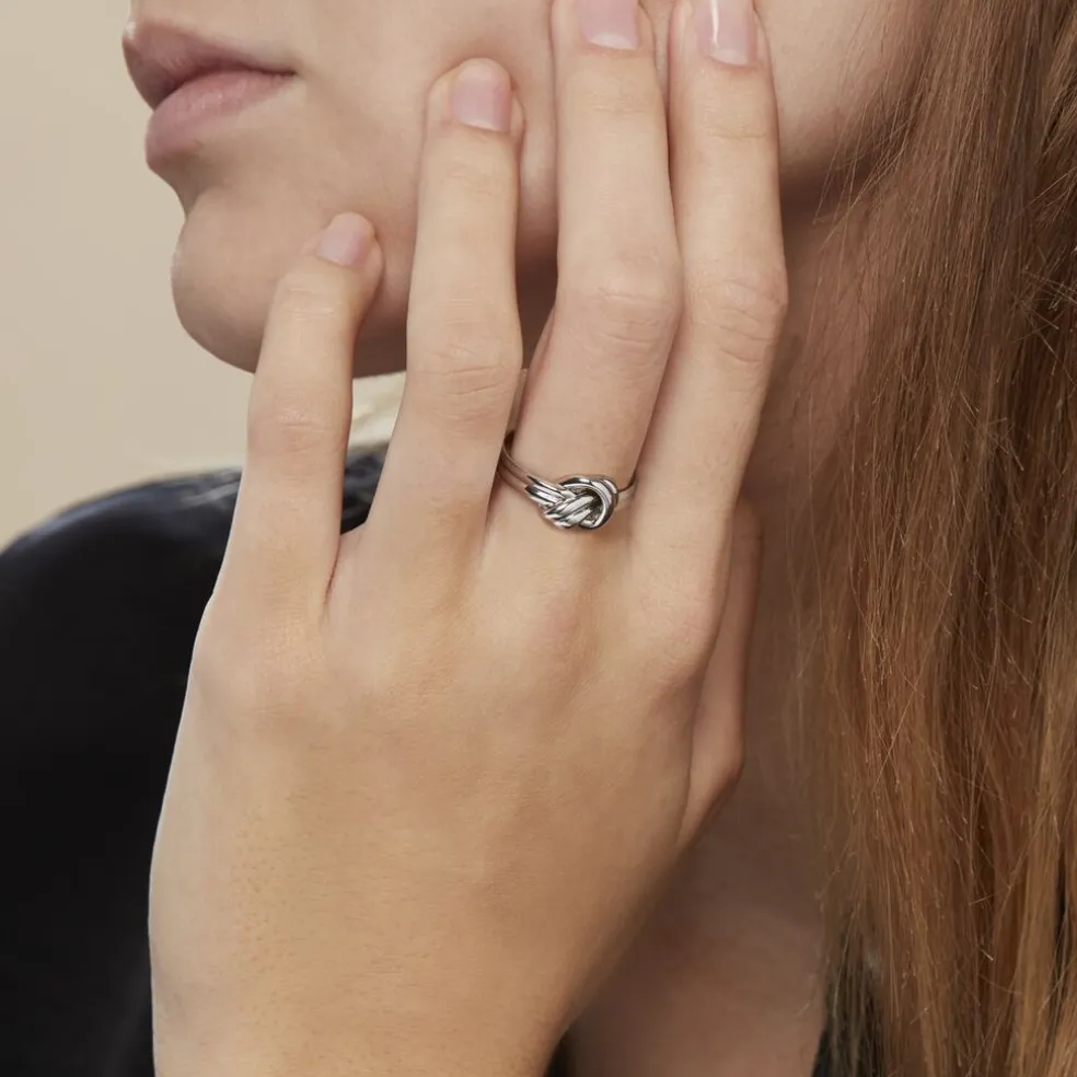 Bague Seasaidh Argent Blanc