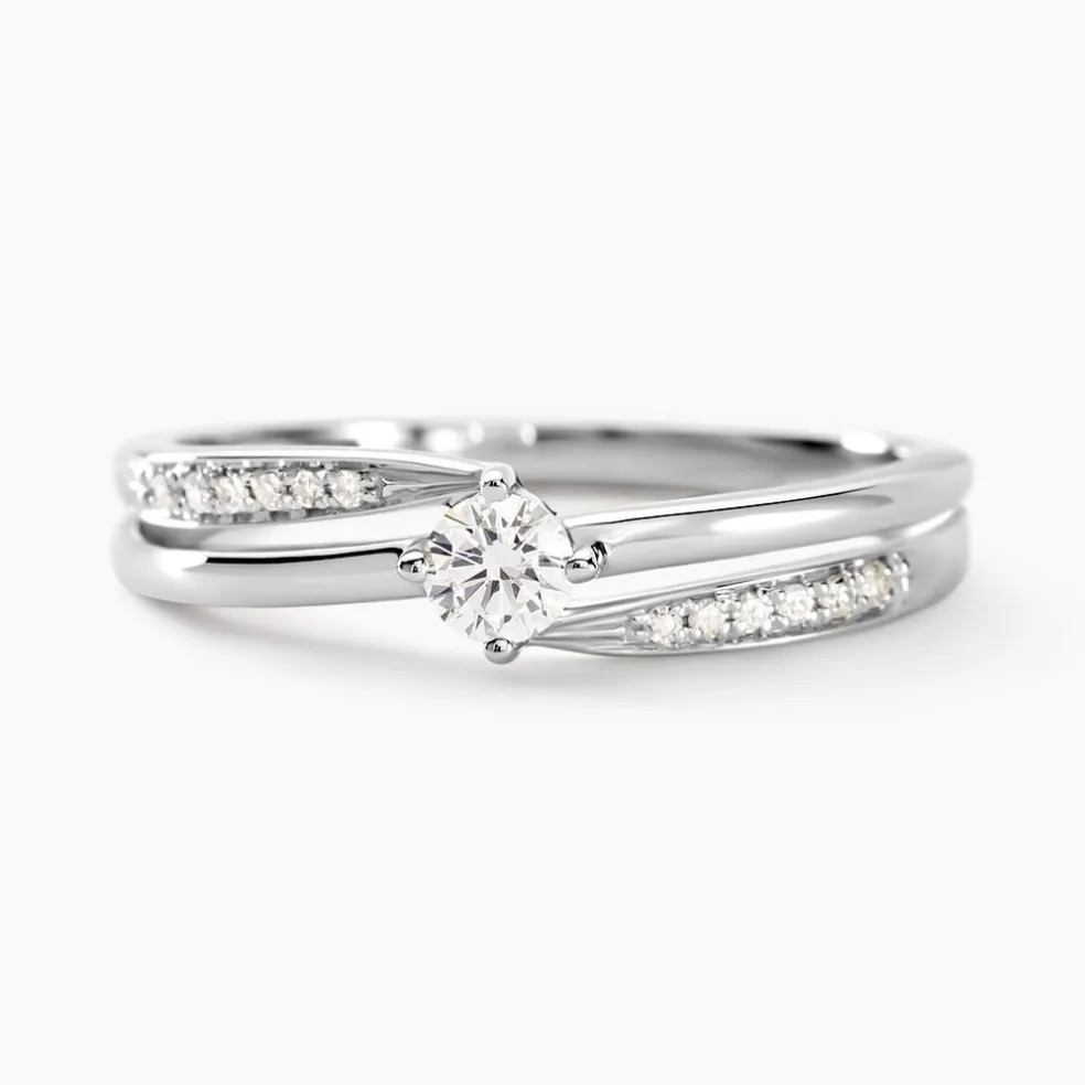 Bague Selene Or Blanc Diamant