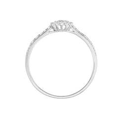 Bague Shin Or Blanc Oxyde De Zirconium