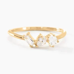 Bague Shiny Garden Or Jaune Oxyde De Zirconium