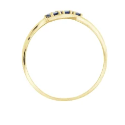 Bague Simma Or Jaune Saphir Et Diamant
