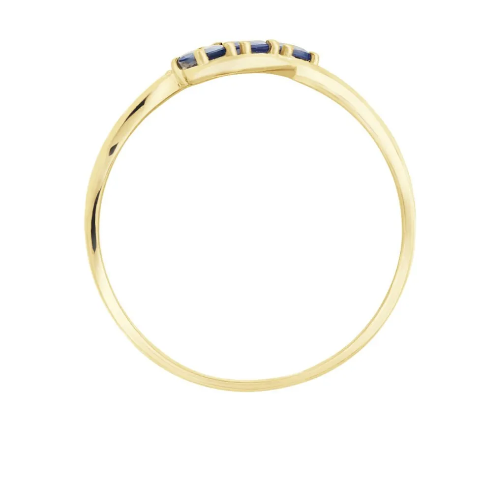 Bague Simma Or Jaune Saphir Et Diamant