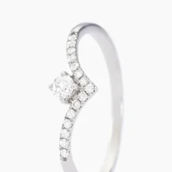 Bague Sirius Or Blanc Diamant Synthétique