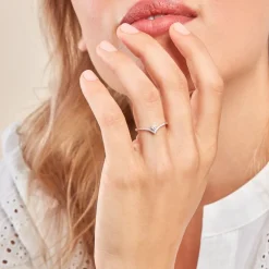 Bague Sirius Or Blanc Diamant Synthétique