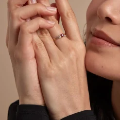 Bague Skylar Or Bicolore Rubis Diamant