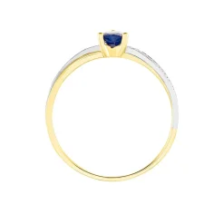 Bague Skylar Or Bicolore Saphir Diamant