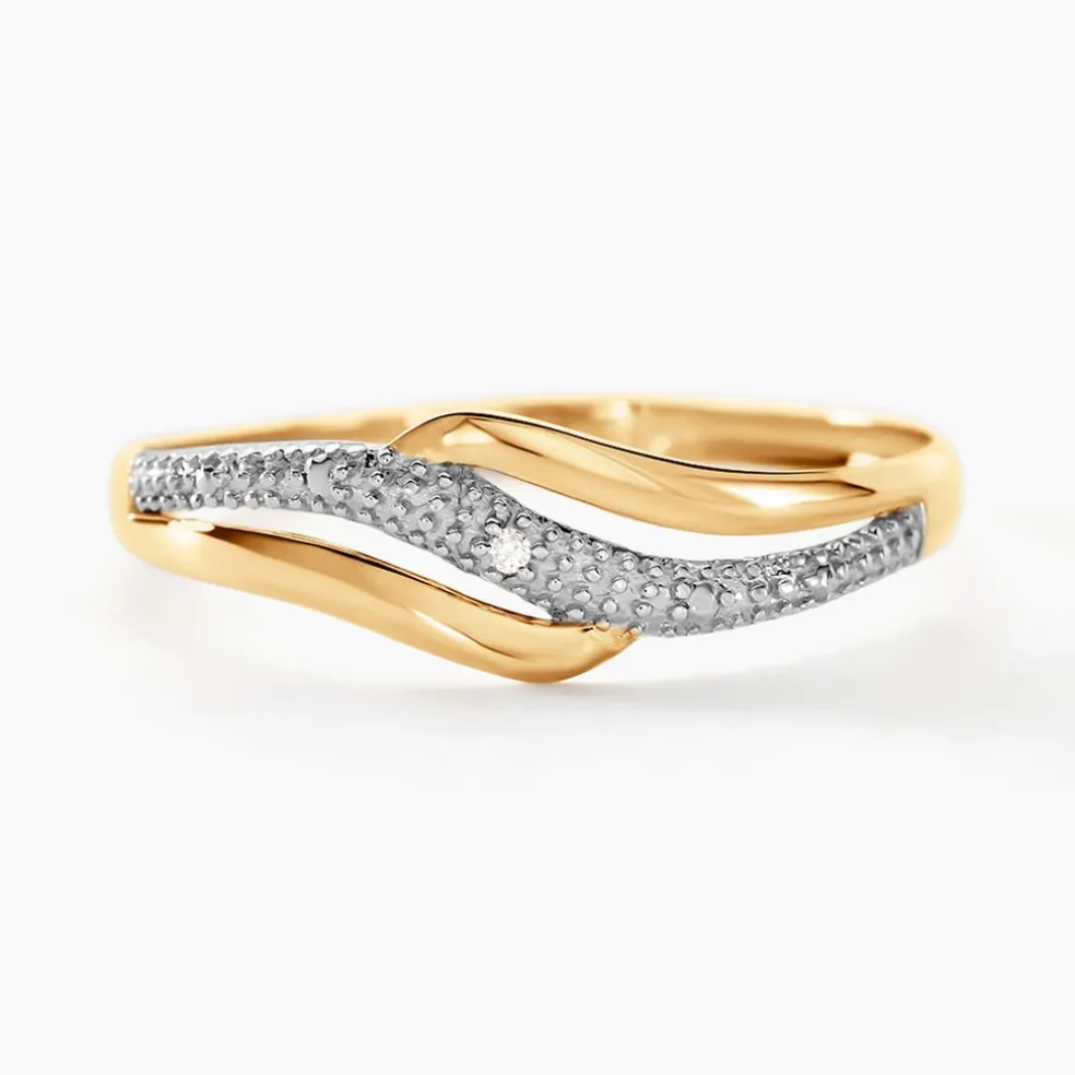 Bague Smeralda Or Bicolore Diamant