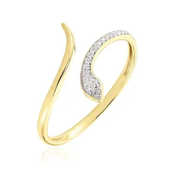 Bague Snake Or Jaune Diamant