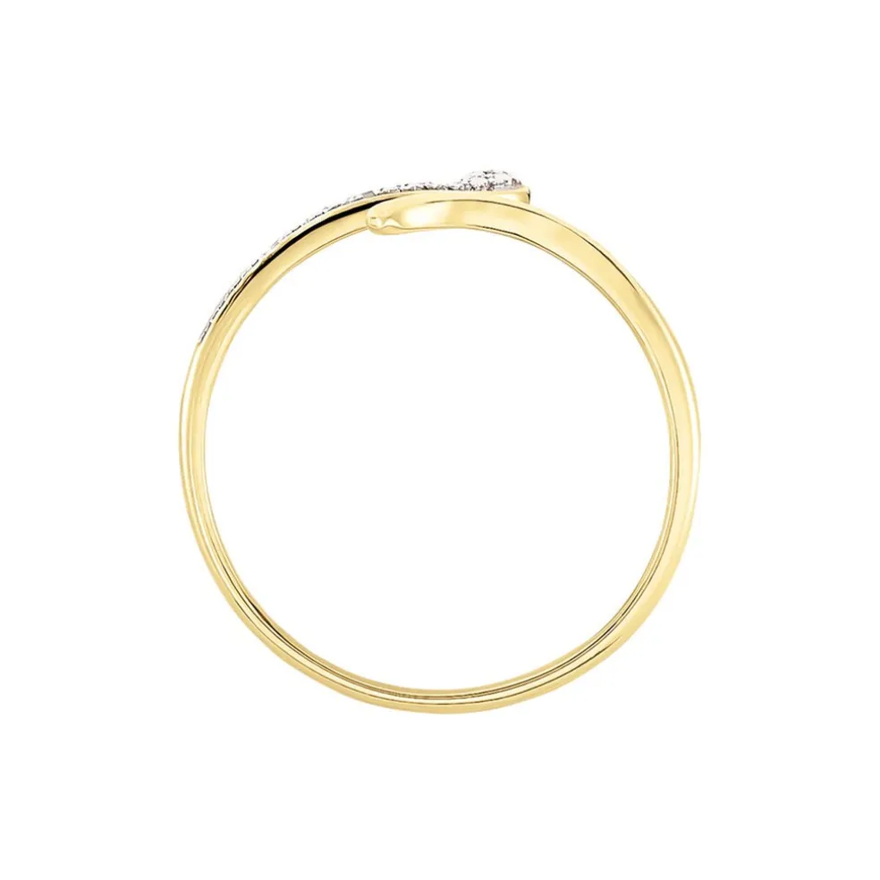 Bague Snake Or Jaune Diamant