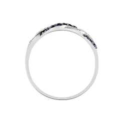 Bague Sofia Or Blanc Saphir Et Diamant