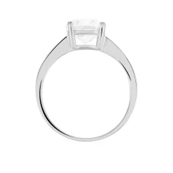 Bague Solitaire Abriel Or Blanc Oxyde De Zirconium